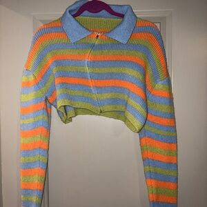 Striped Cropped Sweater